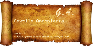 Gavrila Antonietta névjegykártya